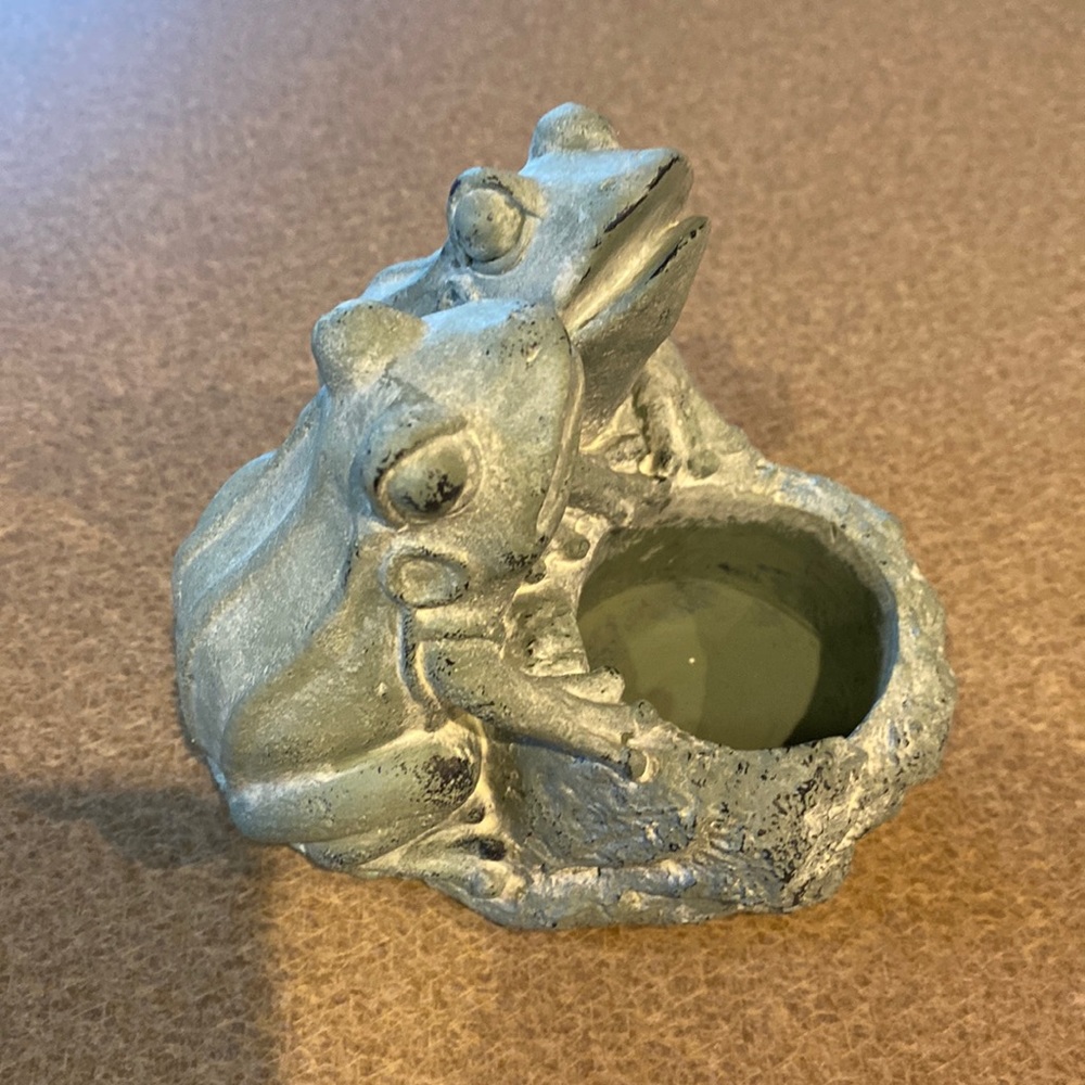 Resin Frog Tea Light Candle Holder